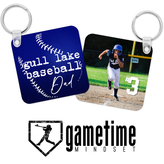 Personalized Baseball Photo Keychain